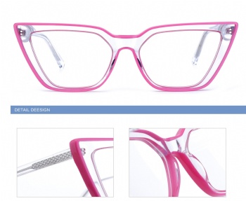 2024 nueva bisagra de resorte del monturas óptico de la mujer del acetato gafas